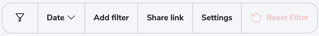 Reporting Filter Bar Reporting Filter Bar