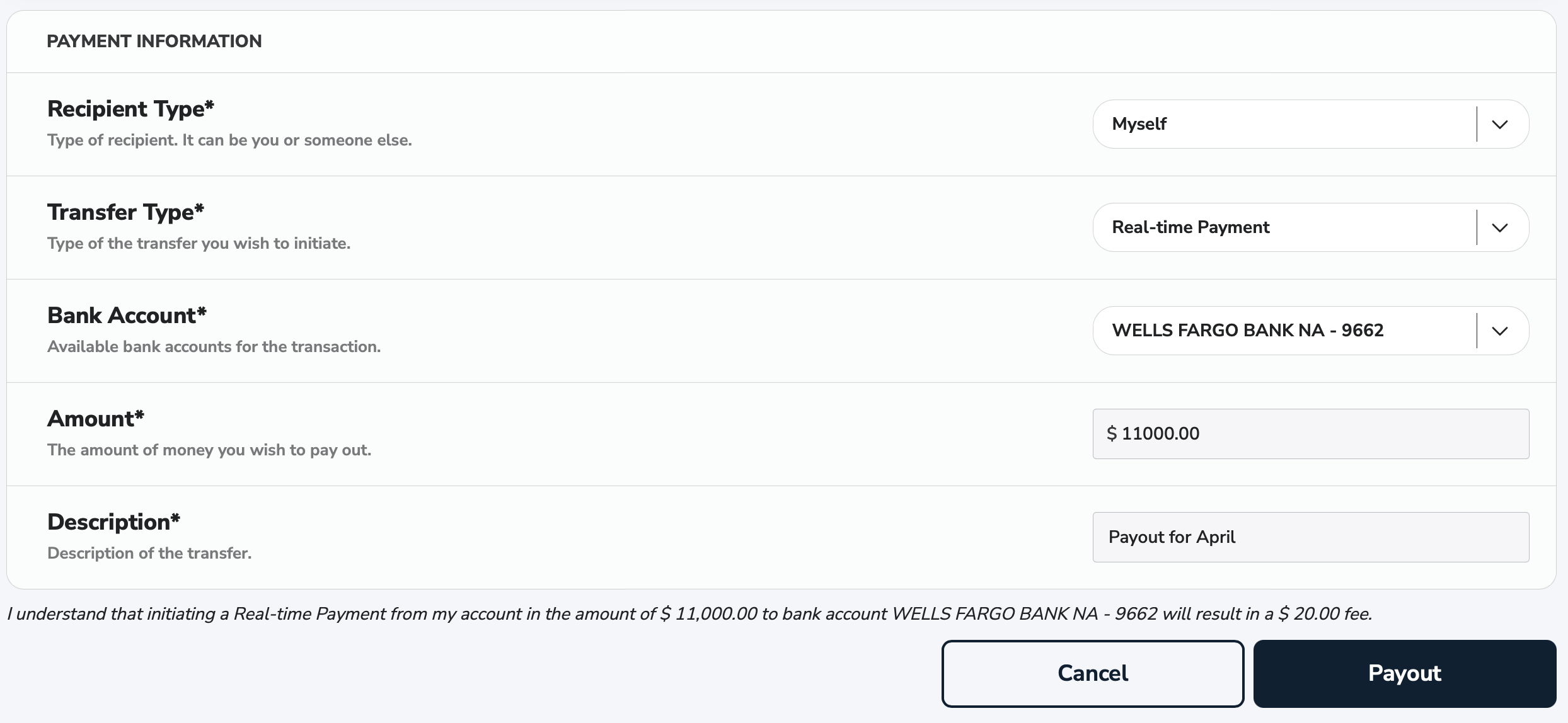 Wallet Real-time Payment Wallet Real-time Payment